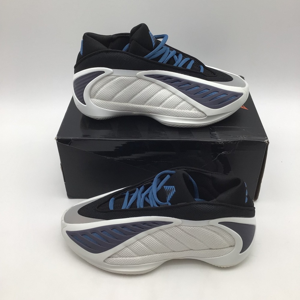 Adidas Anthony Edwards 2 J Kids Basketball Shoes White Blue JQ2052 Size 3.5Y NEW